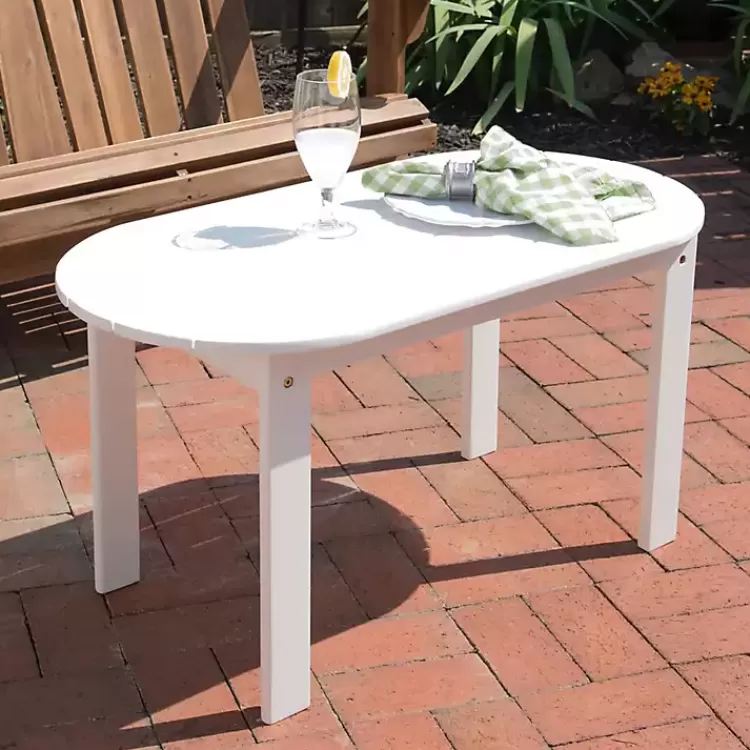 Acacia Wood Oval Adirondack Coffee Table>Kirklands Home Flash Sale