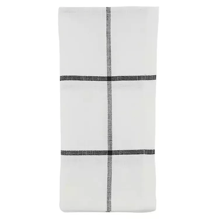 White and Black Plaid Cotton Napkins, Set of 4>Kirklands Home Best