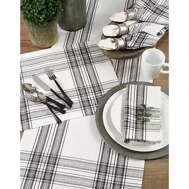 white_and_black_plaid_cotton_table_runner_2.webp White and Black Plaid Cotton Table Runner>Kirklands Home Outlet
