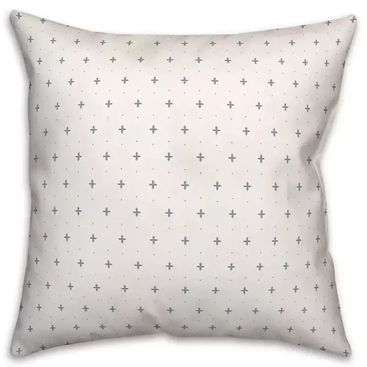 White and Blue French Country Outdoor Throw Pillow>Kirklands Home Store