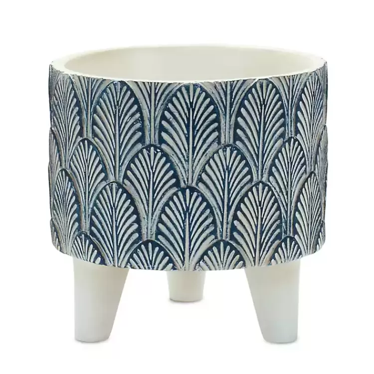 White and Blue Geometric Pots with Legs, Set of 2>Kirklands Home Sale