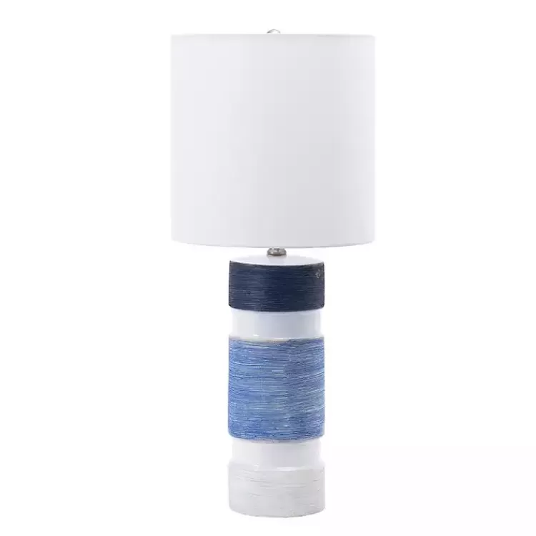and Blue Large Stripe Table Lamp>Kirklands Home Discount