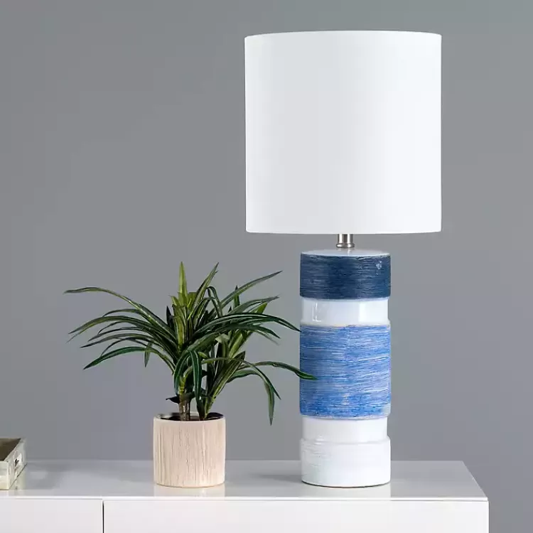 white_and_blue_large_stripe_table_lamp_4.webp and Blue Large Stripe Table Lamp>Kirklands Home Discount