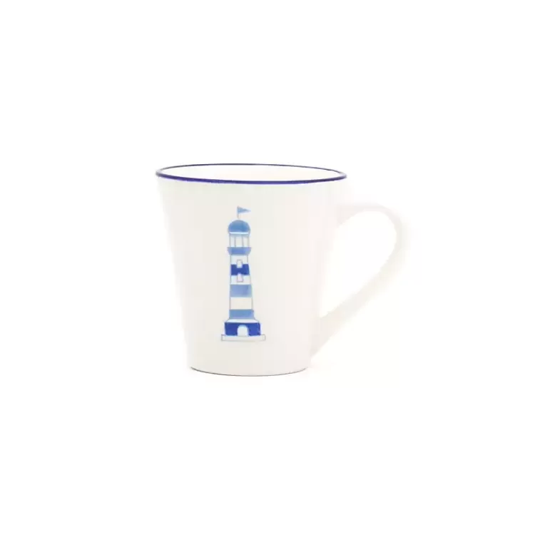 White and Blue Nautical Mugs, Set of 4>Kirklands Home Flash Sale
