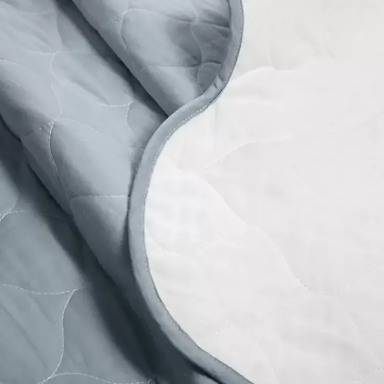 white_and_blue_scallop_pc_king_quilt_set_3.webp White and Blue Scallop 3-pc. King Quilt Set>Kirklands Home Clearance