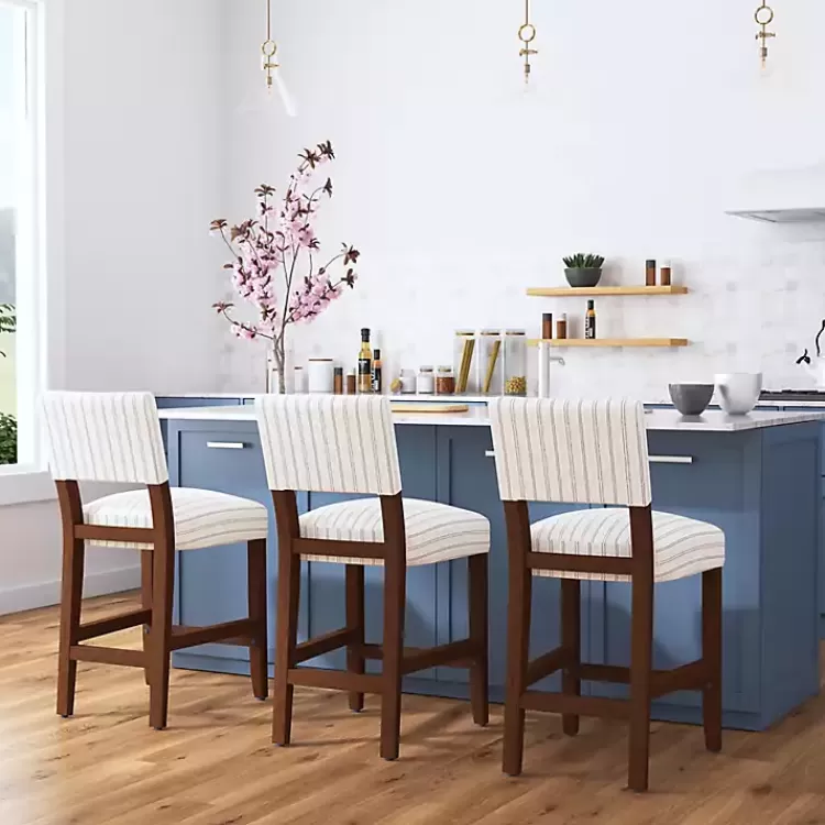 white_and_blue_striped_dark_walnut_counter_stool_4.webp White and Blue Striped Dark Walnut Counter Stool>Kirklands Home Sale