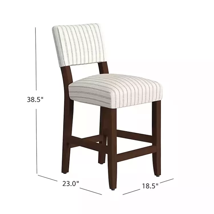 white_and_blue_striped_dark_walnut_counter_stool_5.webp White and Blue Striped Dark Walnut Counter Stool>Kirklands Home Sale