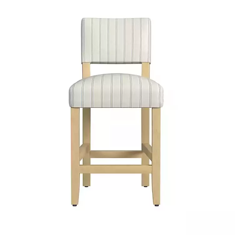 and Blue Striped Natural Counter Stool>Kirklands Home New