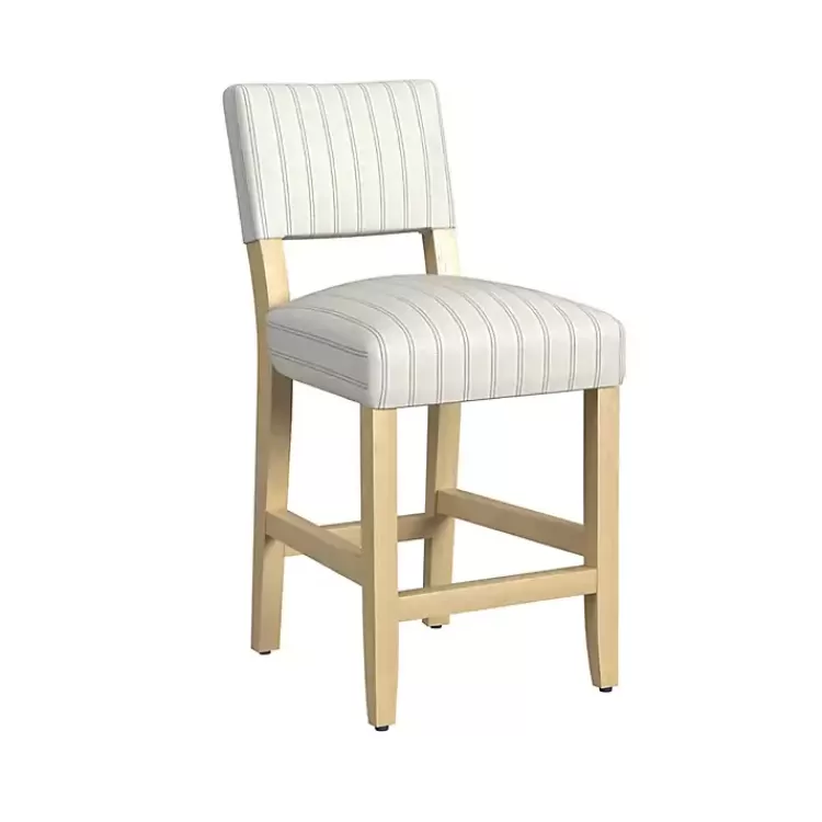 and Blue Striped Natural Counter Stool>Kirklands Home New