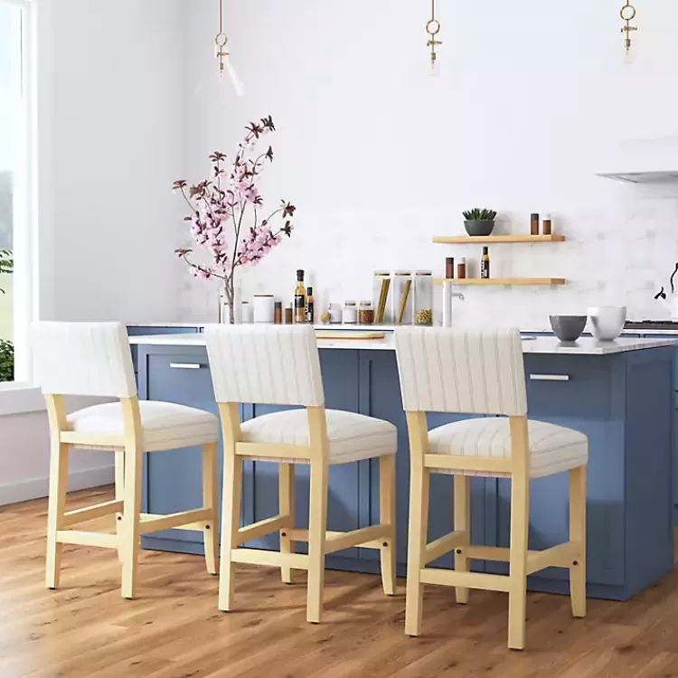 white_and_blue_striped_natural_counter_stool_4.webp and Blue Striped Natural Counter Stool>Kirklands Home New