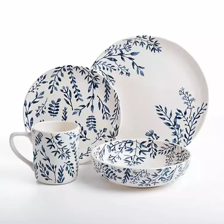 White and Blue Vines 16-pc. Dinnerware Set>Kirklands Home Shop