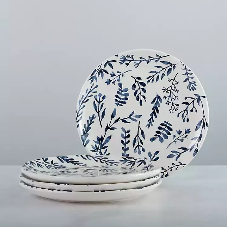 White and Blue Vines Salad Plates, Set of 4>Kirklands Home Clearance