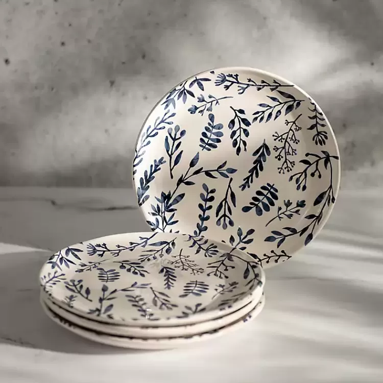 White and Blue Vines Salad Plates, Set of 4>Kirklands Home Clearance