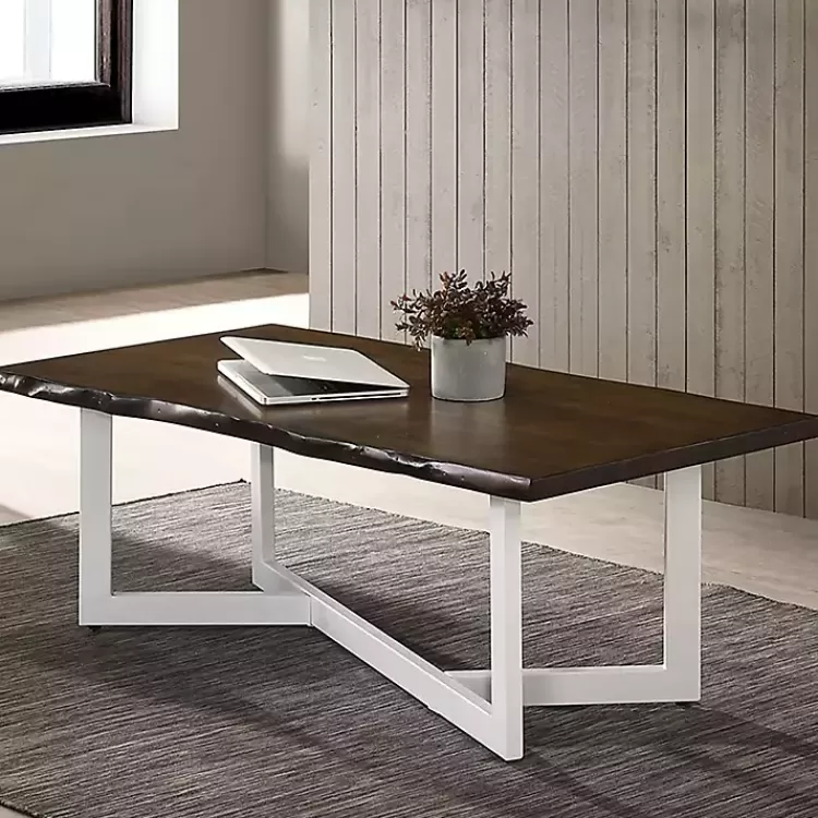 white_and_dark_oak_wood_live_edge_coffee_table_3.webp White and Dark Oak Wood Live Edge Coffee Table>Kirklands Home Best Sale