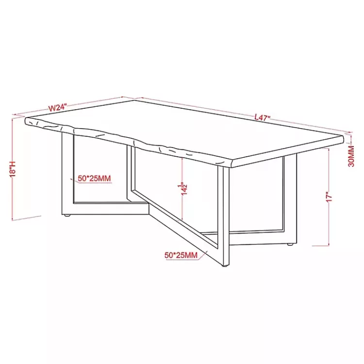 white_and_dark_oak_wood_live_edge_coffee_table_5.webp White and Dark Oak Wood Live Edge Coffee Table>Kirklands Home Best Sale