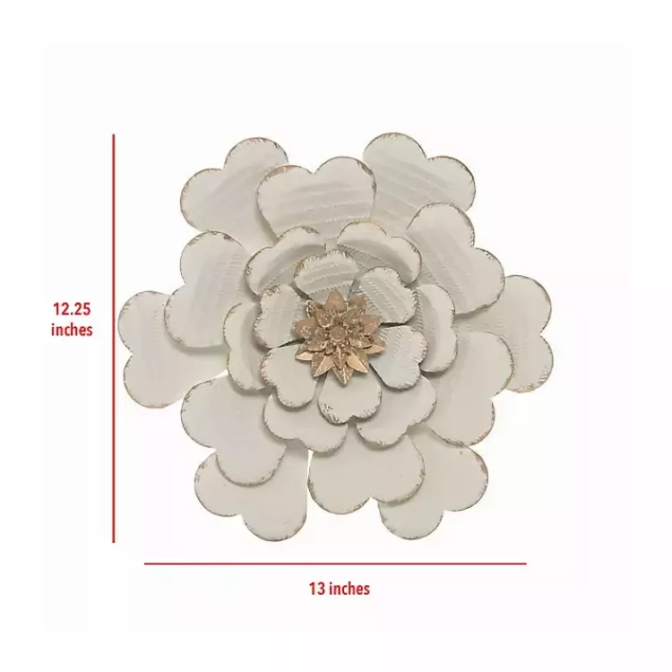 white_and_gold_metal_flower_large_wall_plaque_3.webp and Gold Metal Flower Large Wall Plaque>Kirklands Home Fashion