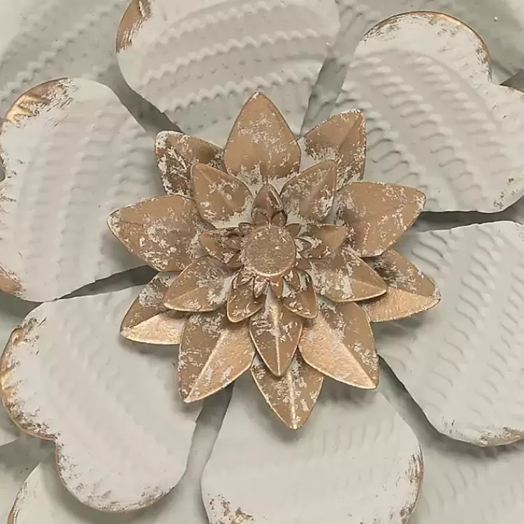 white_and_gold_metal_flower_large_wall_plaque_4.webp and Gold Metal Flower Large Wall Plaque>Kirklands Home Fashion