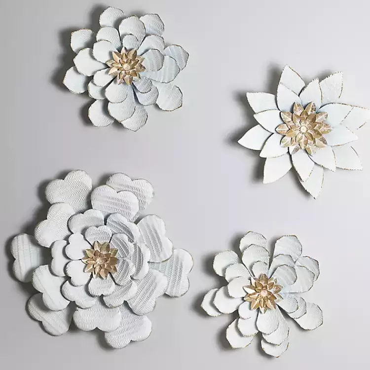 and Gold Metal Flower Small Wall Plaque>Kirklands Home Best Sale