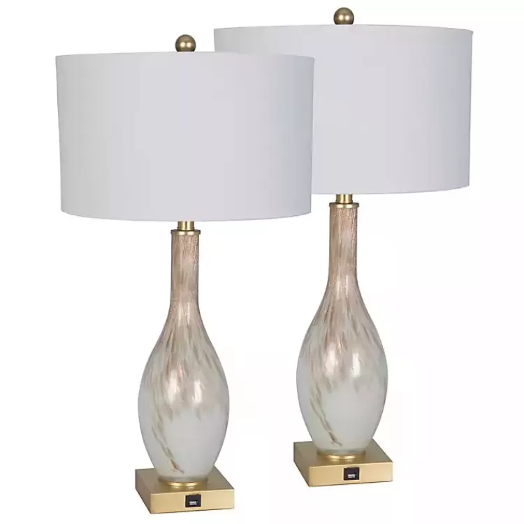 and Gold Swirl Glass Table Lamps, Set of 2>Kirklands Home Best Sale