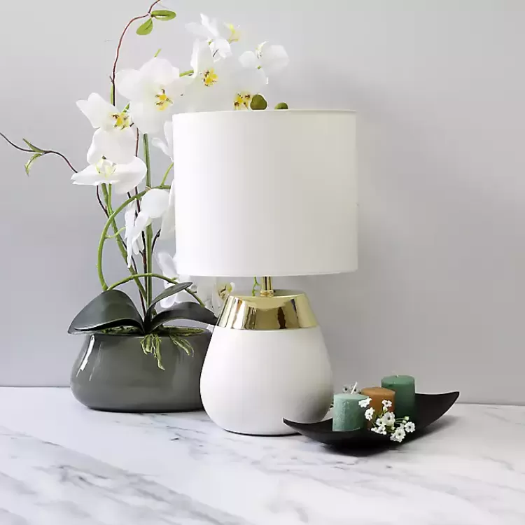 white_and_metallic_gold_touch_table_lamp_3.webp and Metallic Gold 4-Touch Table Lamp>Kirklands Home Hot