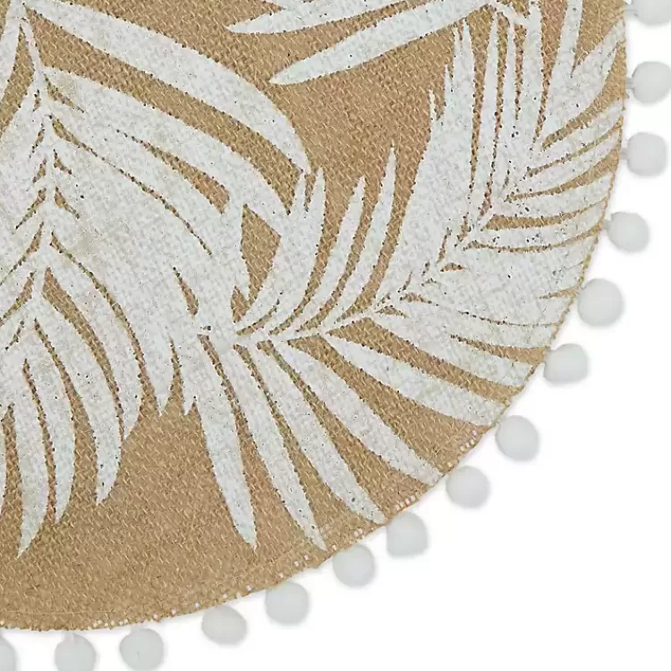 White and Natural Fern Round Placemats, Set of 6>Kirklands Home Cheap
