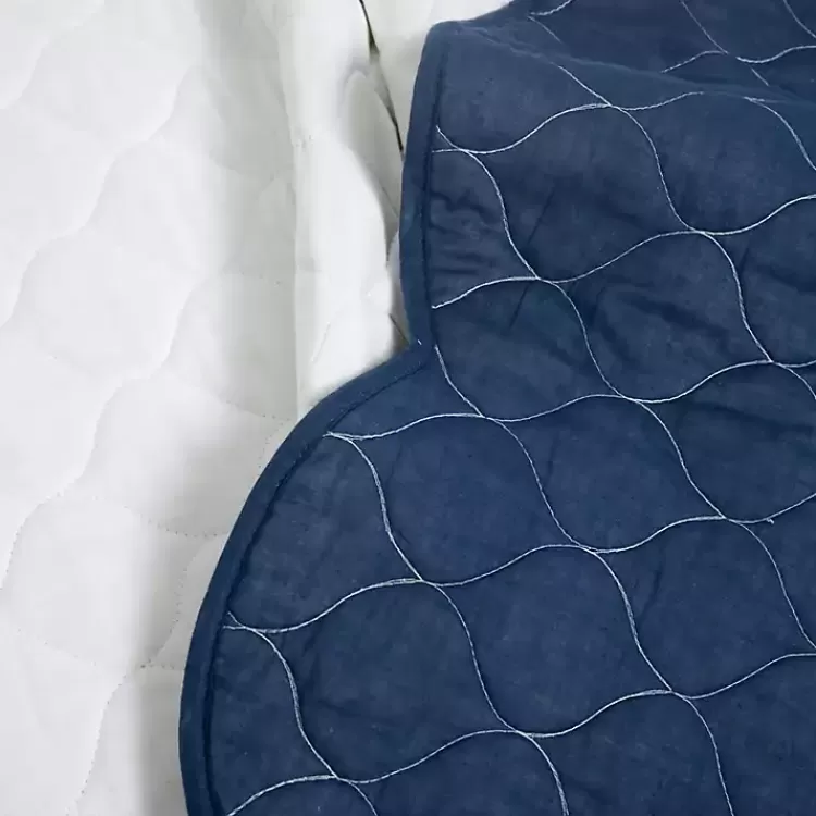 white_and_navy_scallop_pc_king_quilt_set_3.webp White and Navy Scallop 3-pc. King Quilt Set>Kirklands Home Fashion