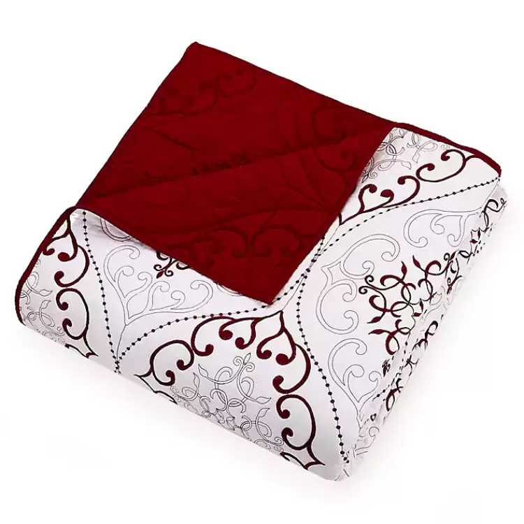 White and Red Pattern 3-pc. King Quilt Set>Kirklands Home Best Sale