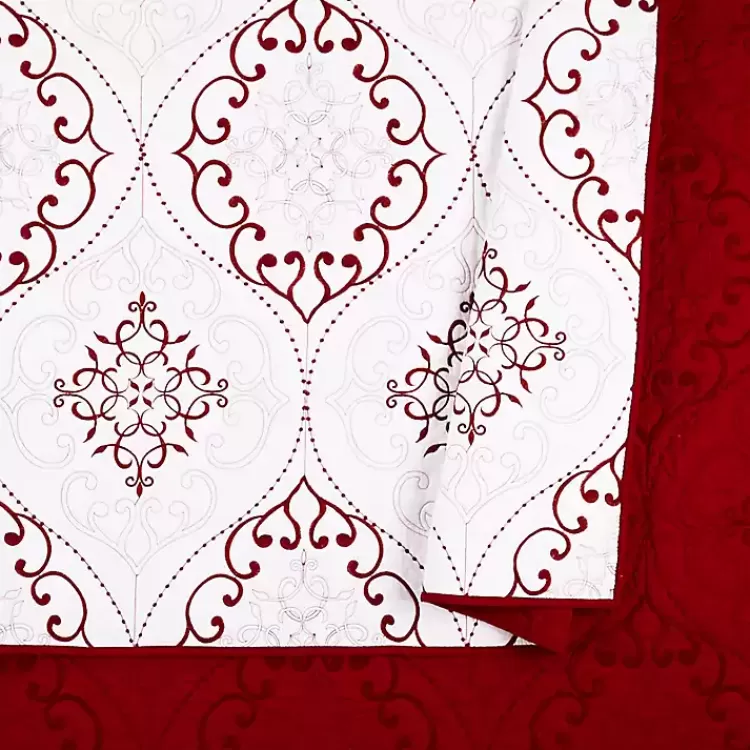 white_and_red_pattern_pc_king_quilt_set_3.webp White and Red Pattern 3-pc. King Quilt Set>Kirklands Home Best Sale