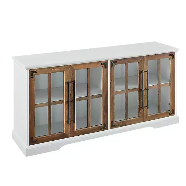 and Rustic Oak Glass Door TV Stand>Kirklands Home Best Sale