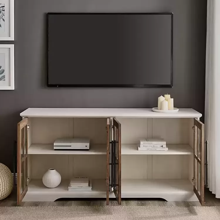 white_and_rustic_oak_glass_door_tv_stand_2.webp and Rustic Oak Glass Door TV Stand>Kirklands Home Best Sale