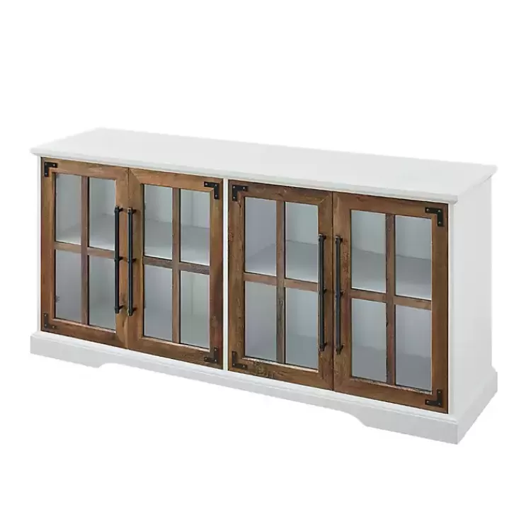 white_and_rustic_oak_glass_door_tv_stand_4.webp and Rustic Oak Glass Door TV Stand>Kirklands Home Best Sale