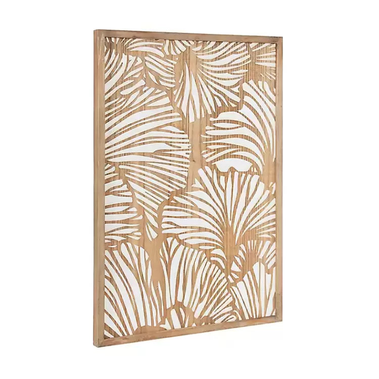 White and Rustic Wood Botanical Wall Plaque>Kirklands Home Store