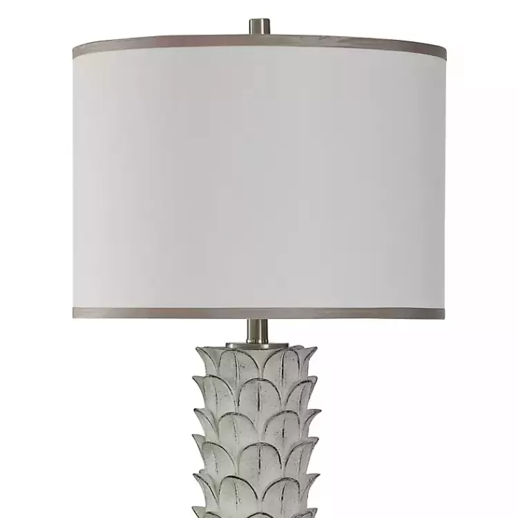 White and Silver Carved Tallulah Buffet Lamp>Kirklands Home Flash Sale