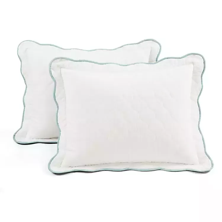 white_and_teal_scallop_pc_king_quilt_set_4.webp White and Teal Scallop 3-pc. King Quilt Set>Kirklands Home Discount