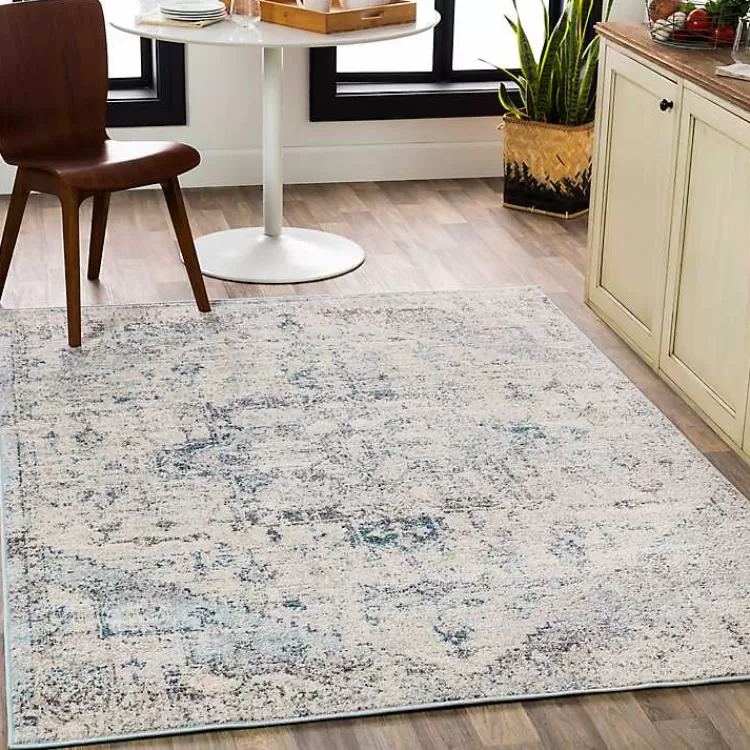 White Anita Distressed Area Rug, 7x10>Kirklands Home Hot