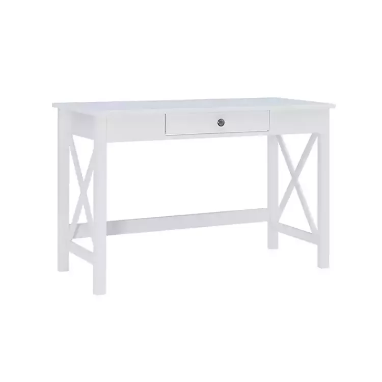 White Antique Pine X Frame Desk>Kirklands Home Flash Sale