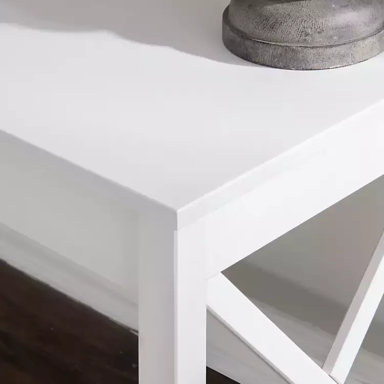 white_antique_pine_x_frame_desk_3.webp White Antique Pine X Frame Desk>Kirklands Home Flash Sale