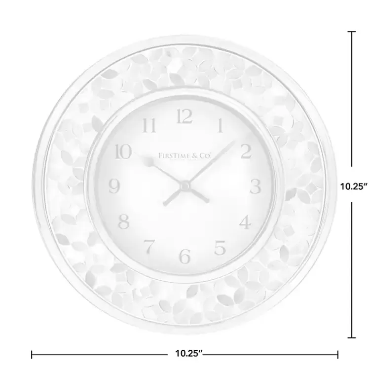 white_arabesque_mosaic_frame_wall_clock_3.webp White Arabesque Mosaic Frame Wall Clock>Kirklands Home Outlet