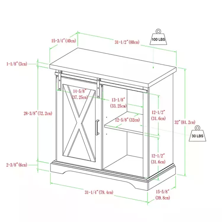 white_barn_door_cabinet_8.webp Barn Door Cabinet>Kirklands Home Hot