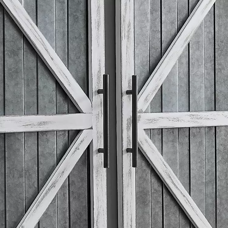 white_barn_door_galvanized_wall_plaques_set_of__2.webp White Barn Door Galvanized Wall Plaques, Set of 2>Kirklands Home Shop