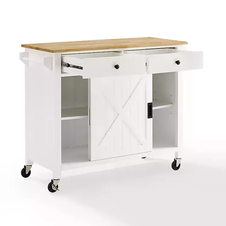 white_barn_door_kitchen_cart_2.webp Barn Door Kitchen Cart>Kirklands Home Best