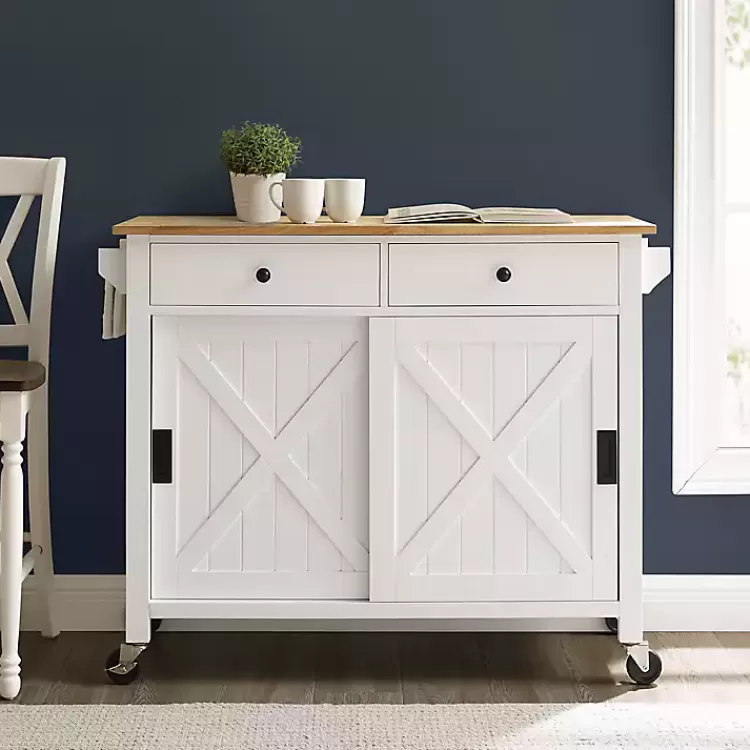white_barn_door_kitchen_cart_7.webp Barn Door Kitchen Cart>Kirklands Home Best