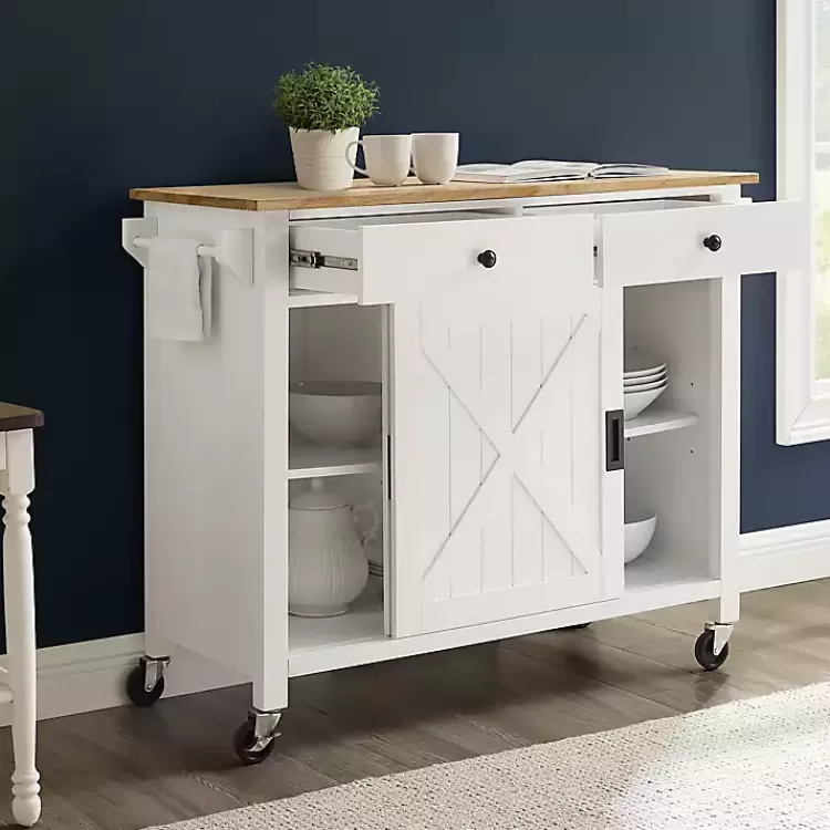white_barn_door_kitchen_cart_8.webp Barn Door Kitchen Cart>Kirklands Home Best