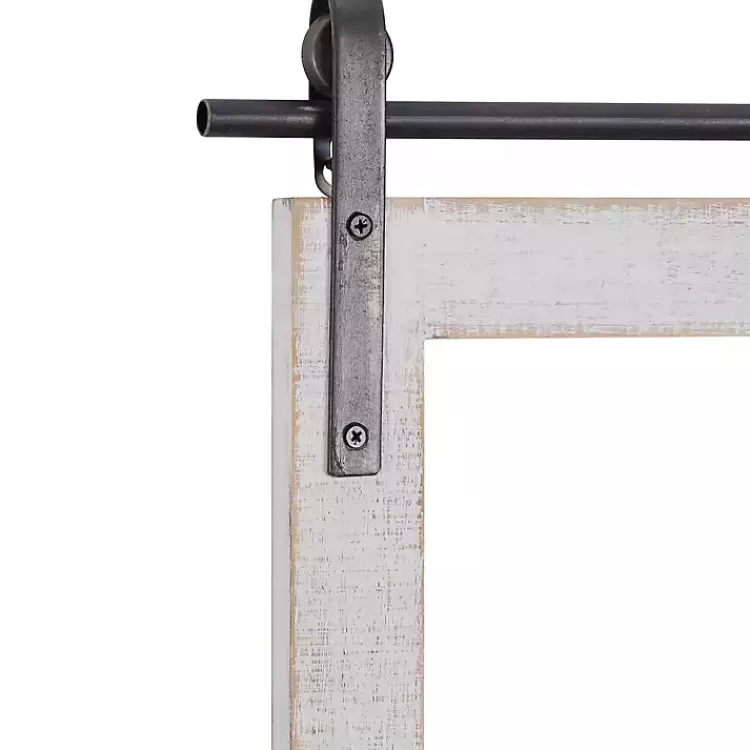 white_barn_door_mirror_with_shelf_2.webp Barn Door Mirror with Shelf>Kirklands Home Online