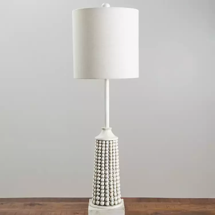White Beaded Base Buffet Lamp>Kirklands Home Cheap