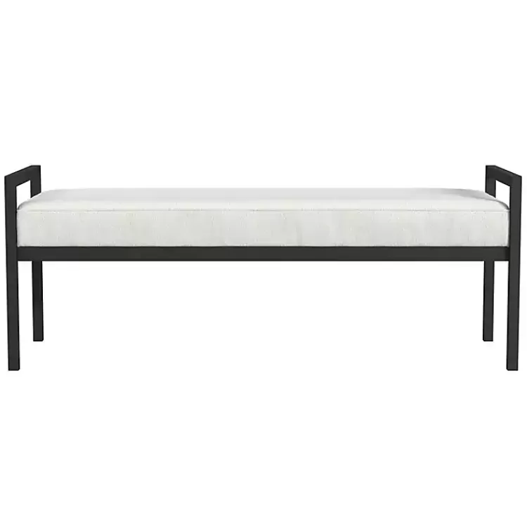 Boucle Black Metal Bench>Kirklands Home Best Sale