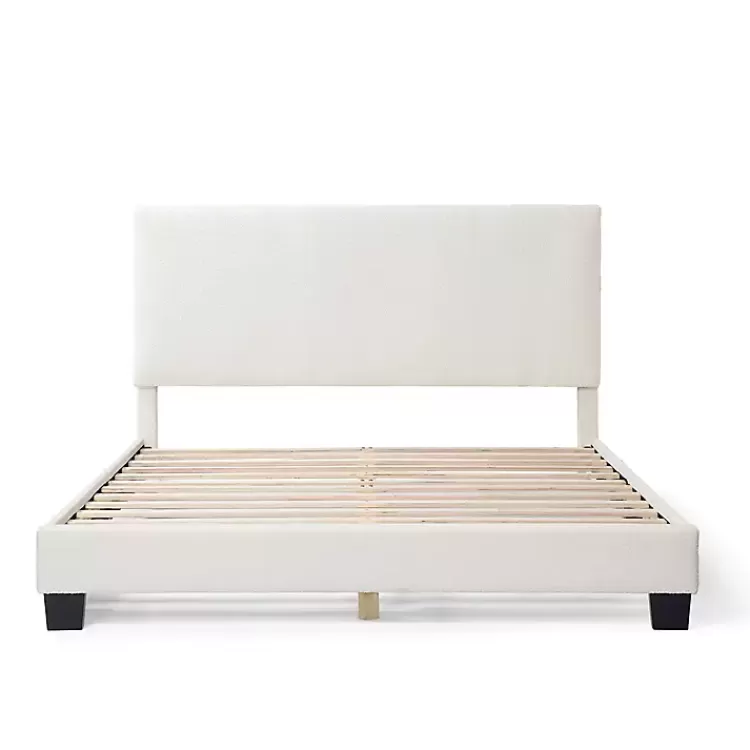 Boucle Karson Queen Platform Bed>Kirklands Home Clearance
