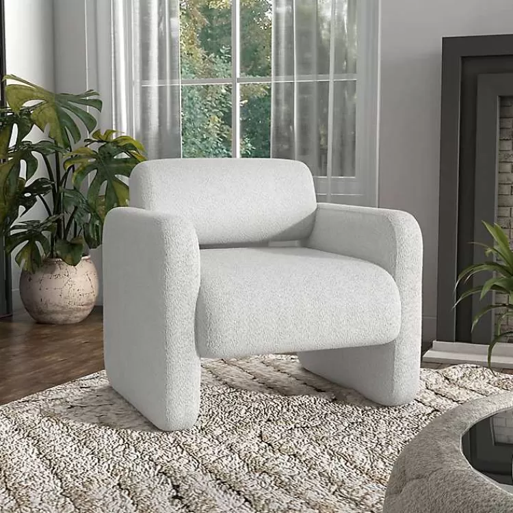 white_boucle_modern_accent_chair_4.webp Boucle Modern Accent Chair>Kirklands Home New