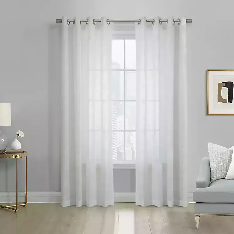 Boucle Sheer Single Curtain Panel, 108 in.>Kirklands Home Store
