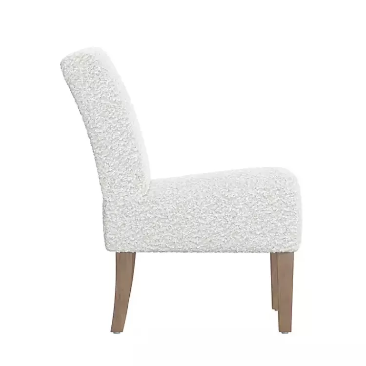 white_boucle_slipper_accent_chair_7.webp Boucle Slipper Accent Chair>Kirklands Home Clearance
